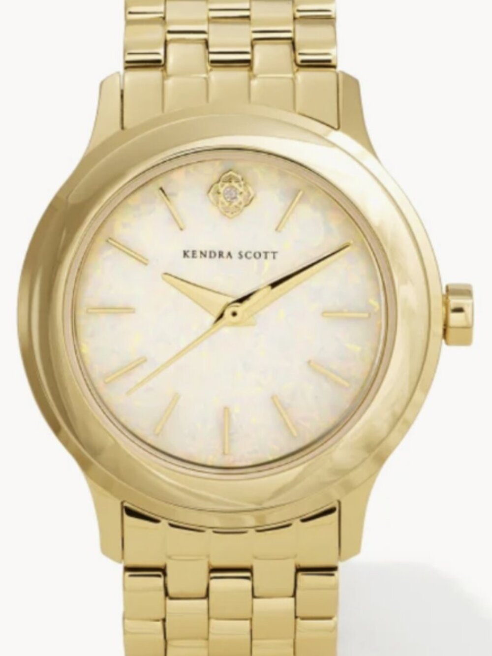 Kendra Scott Alex Gold Tone Stainless Steel 35mm Watch Opal
